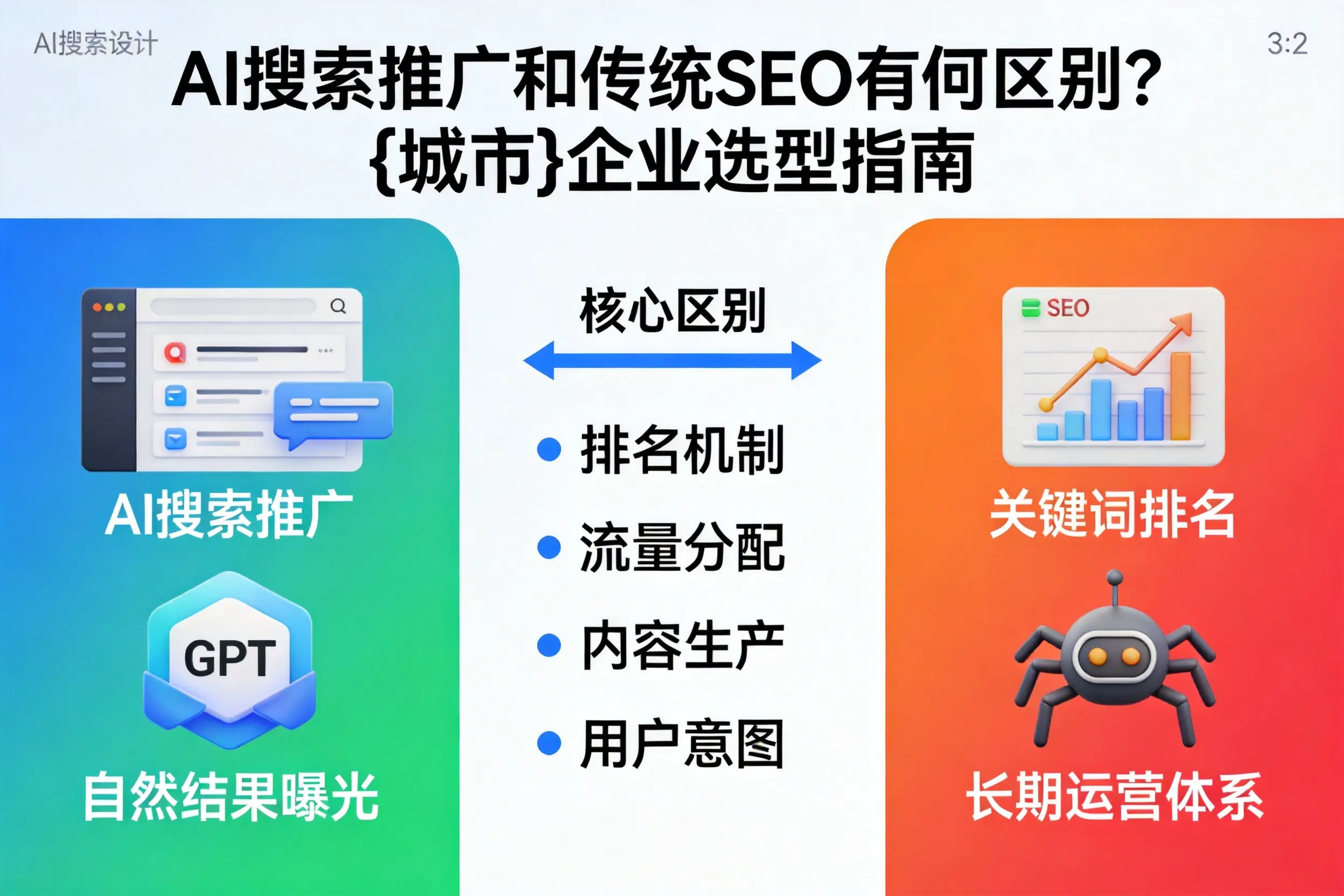 AI搜索推广和传统SEO有何区别？三明企业选型指南