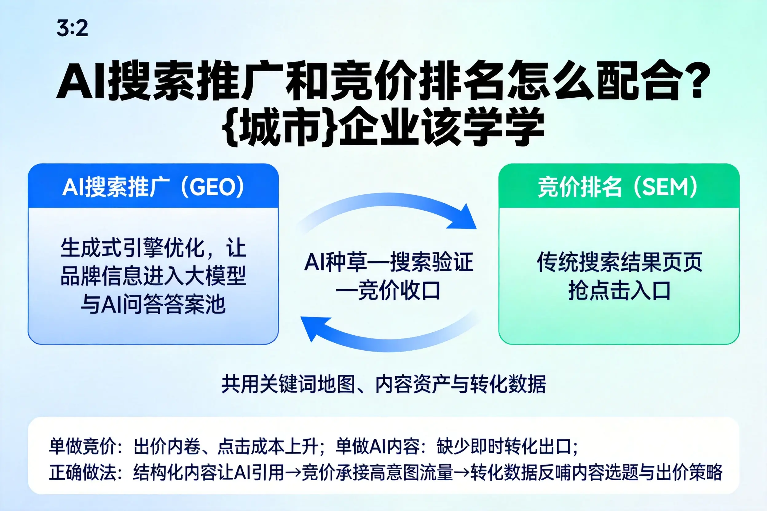 AI搜索推广和竞价排名怎么配合？三明企业该学学