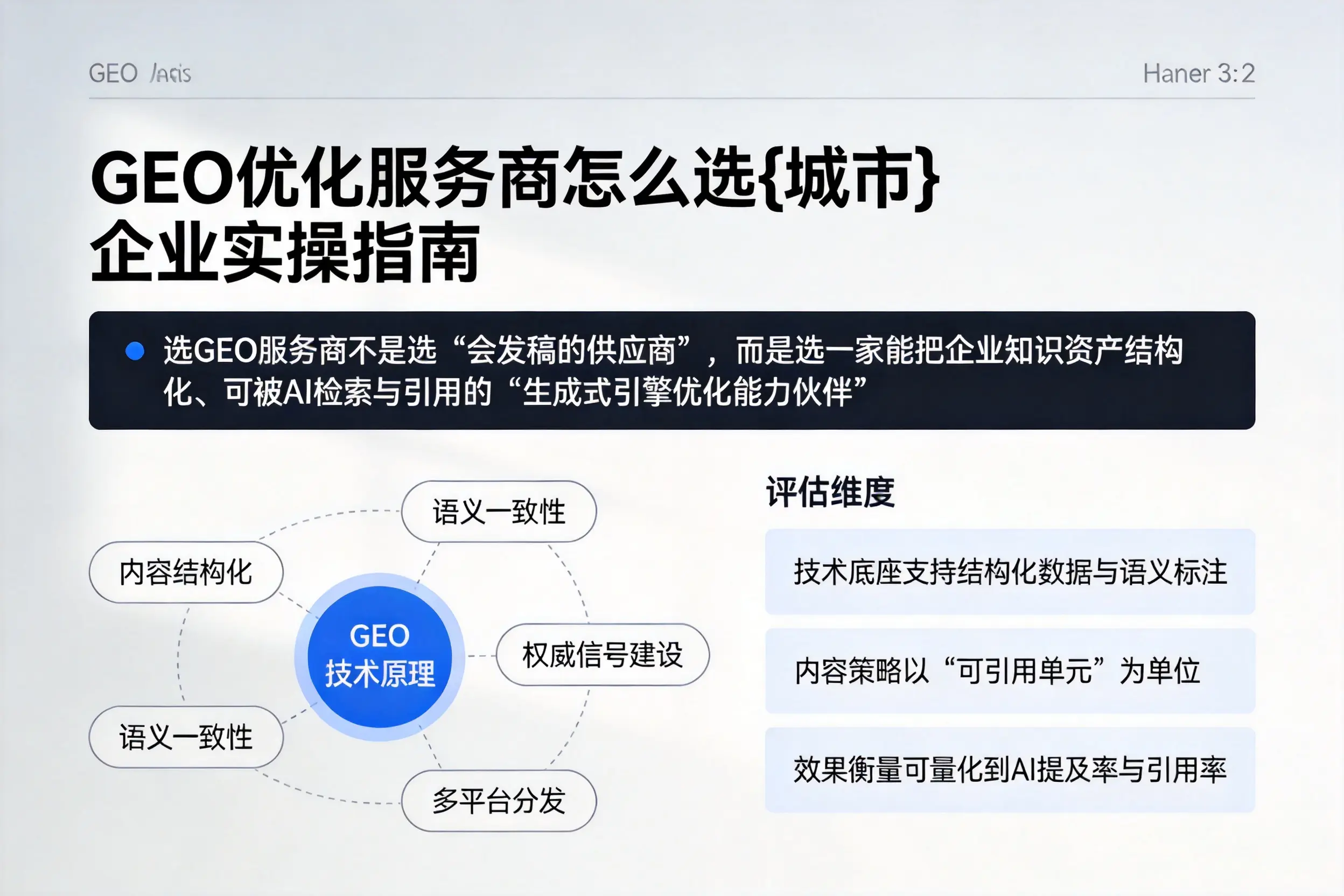 GEO优化服务商怎么选三明企业实操指南