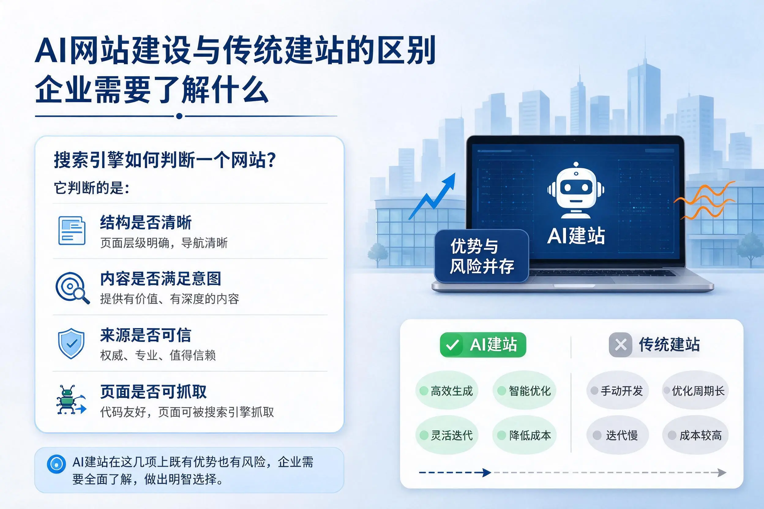 AI网站建设与传统建站的区别，三明企业需要了解什么